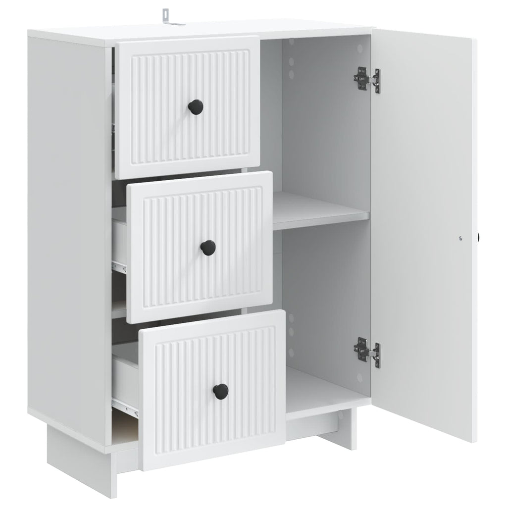 vidaXL Bufet Biały 66 x 34,5 x 90 cm Drewno inżynieryjne
