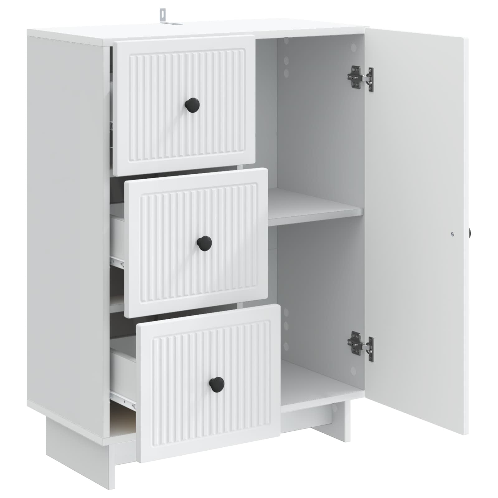 vidaXL Bufet Biały 66 x 34,5 x 90 cm Drewno inżynieryjne