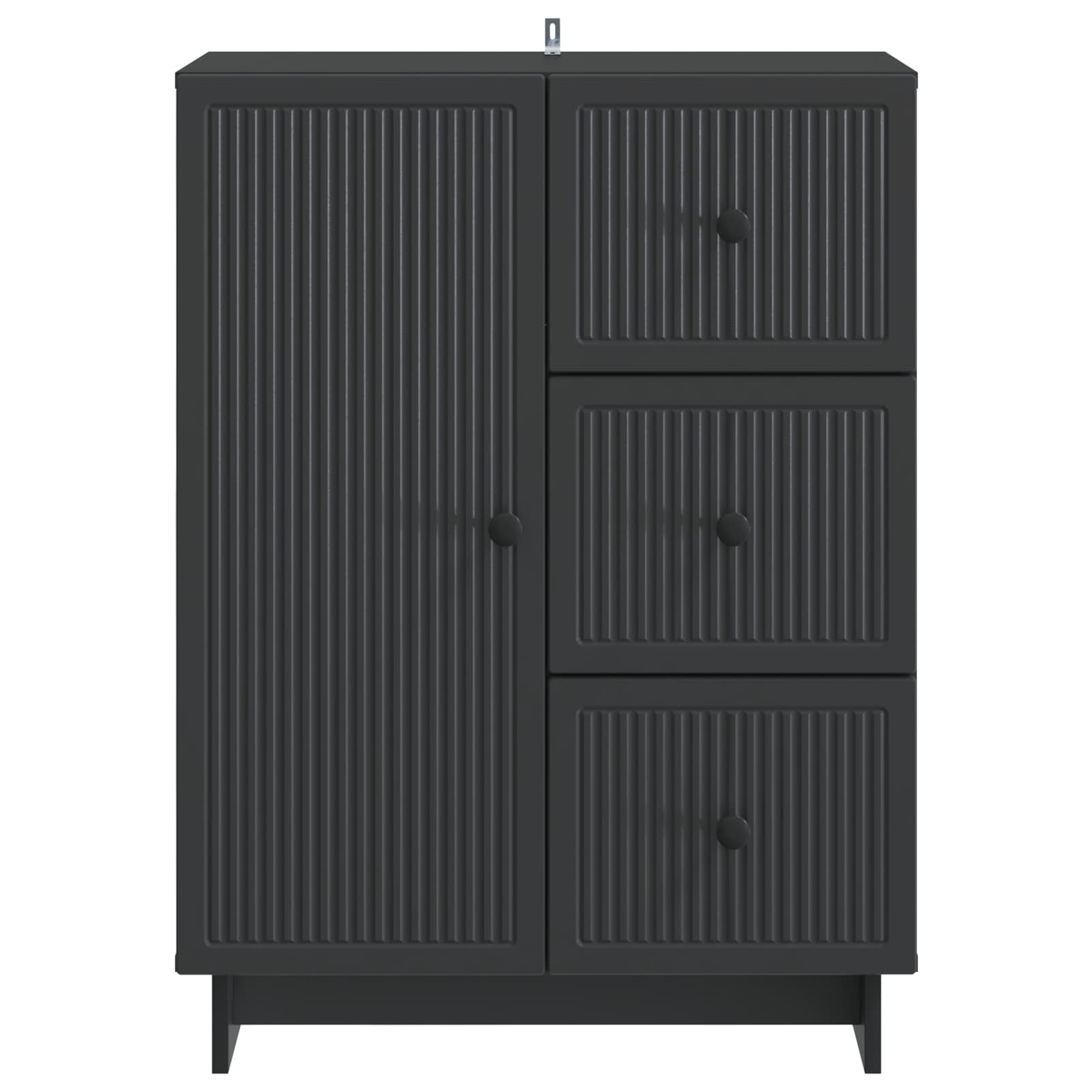 vidaXL Bufet z szufladą Czarny 66 x 34,5 x 90 cm Drewno inżynieryjne