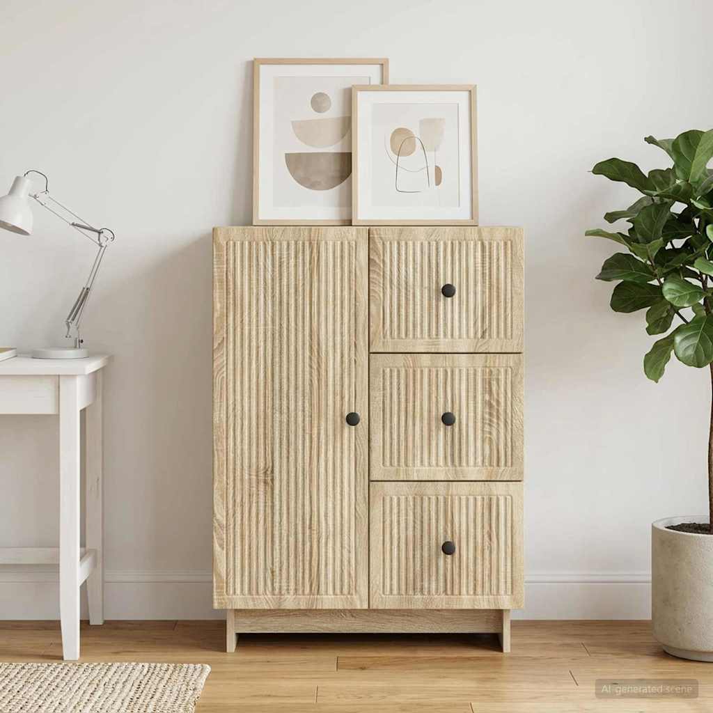 vidaXL Bufet dąb Sonoma 66 x 34,5 x 90 cm Drewno inżynieryjne