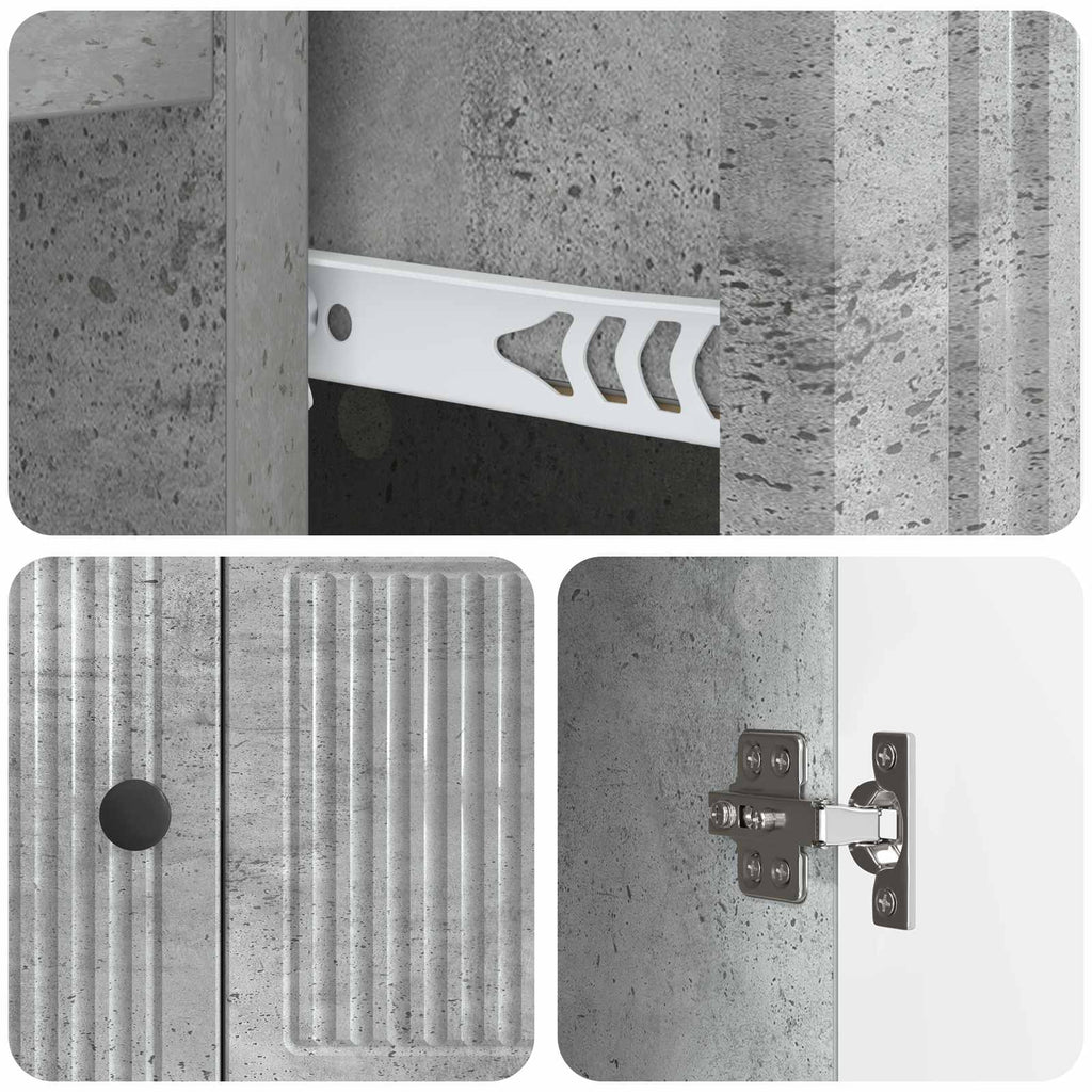 vidaXL Bufet Betonowy szary 66 x 34,5 x 90 cm Drewno inżynieryjne