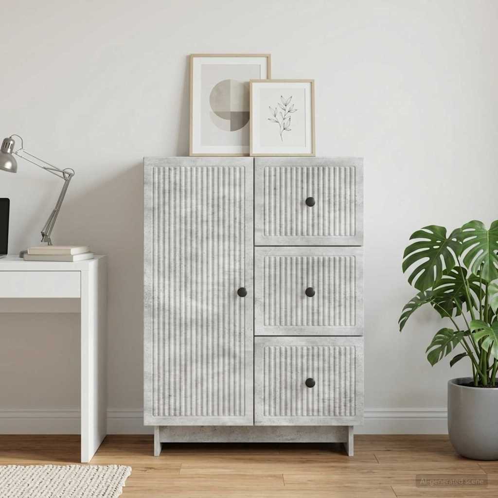 vidaXL Bufet Betonowy szary 66 x 34,5 x 90 cm Drewno inżynieryjne