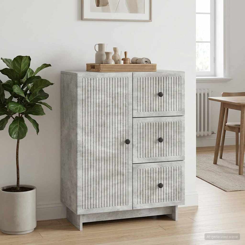 vidaXL Bufet Betonowy szary 66 x 34,5 x 90 cm Drewno inżynieryjne