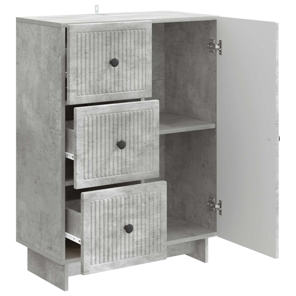 vidaXL Bufet Betonowy szary 66 x 34,5 x 90 cm Drewno inżynieryjne
