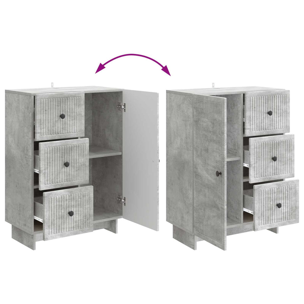 vidaXL Bufet Betonowy szary 66 x 34,5 x 90 cm Drewno inżynieryjne