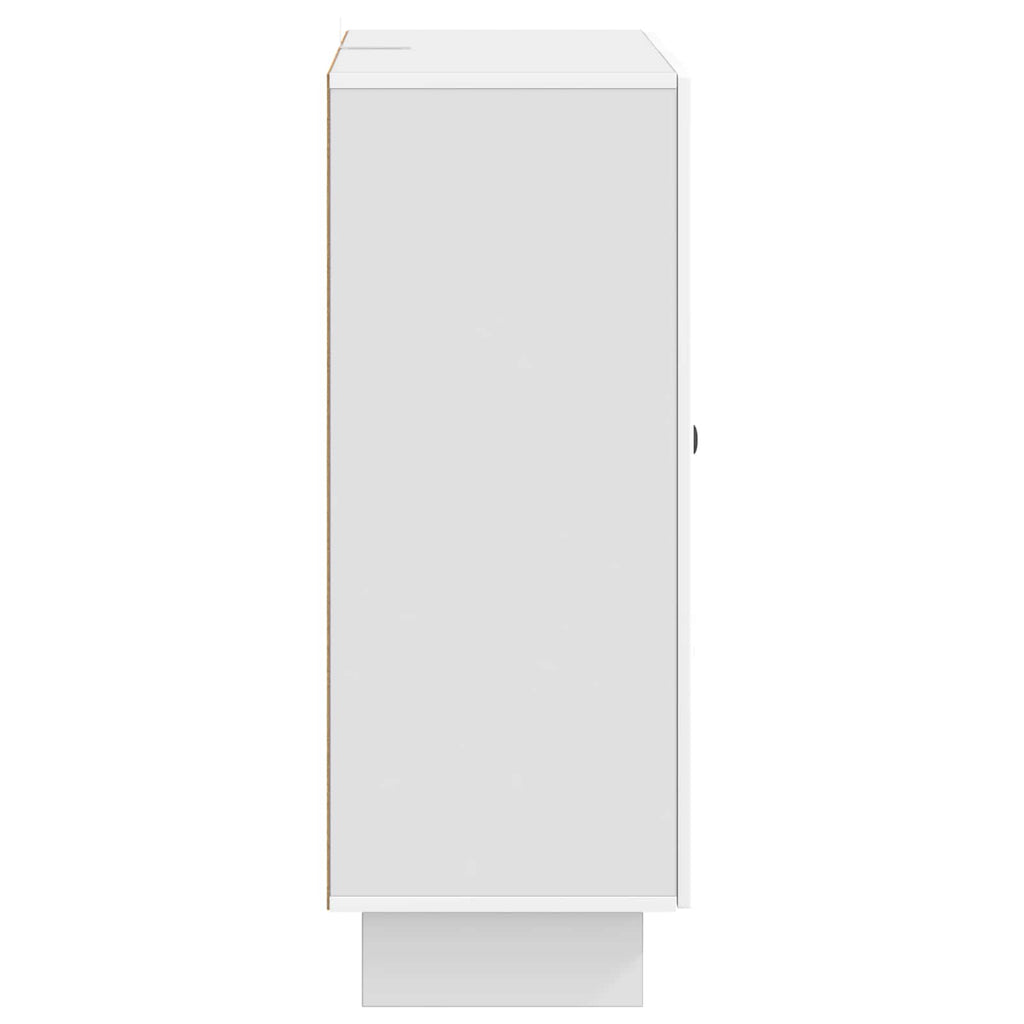 vidaXL Bufet Biały wysoki połysk 66 x 34,5 x 90 cm Drewno inżynieryjne