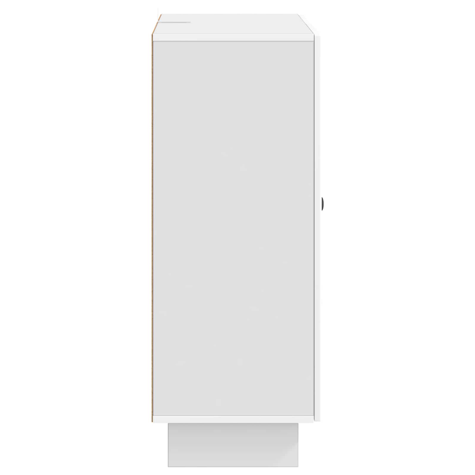 vidaXL Bufet Biały wysoki połysk 66 x 34,5 x 90 cm Drewno inżynieryjne
