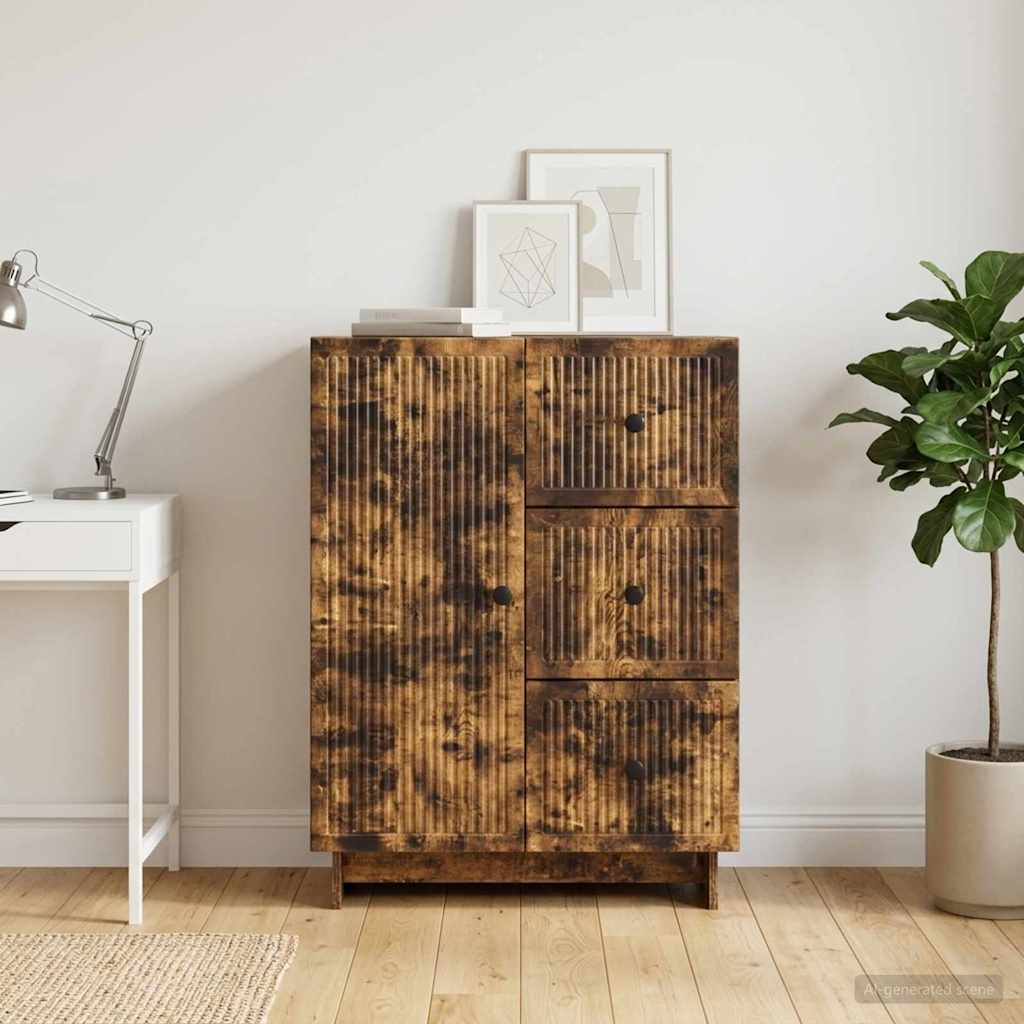 vidaXL Bufet Dąb wędzony 66 x 34,5 x 90 cm Drewno inżynieryjne