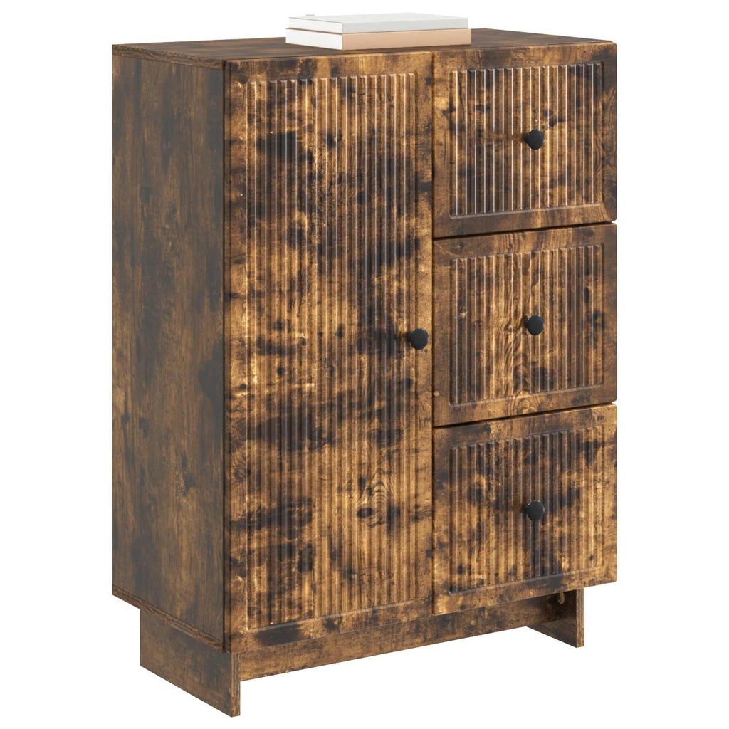 vidaXL Bufet Dąb wędzony 66 x 34,5 x 90 cm Drewno inżynieryjne