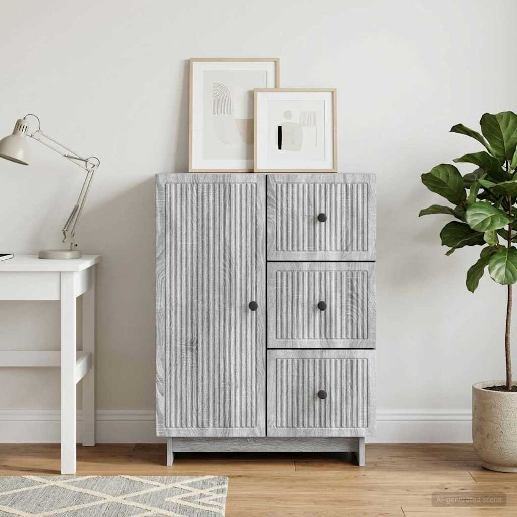 vidaXL Bufet Szary Sonoma 66 x 34,5 x 90 cm Drewno inżynieryjne