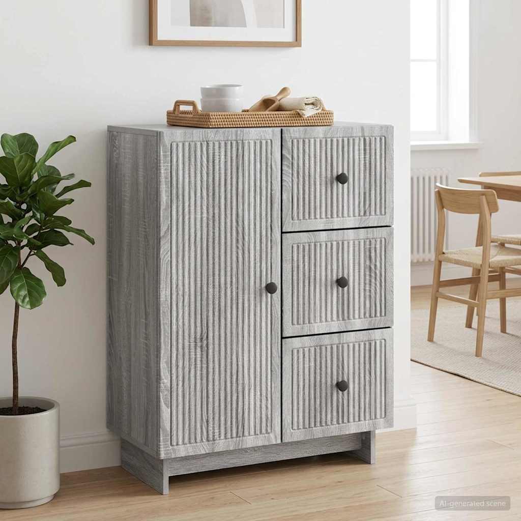 vidaXL Bufet Szary Sonoma 66 x 34,5 x 90 cm Drewno inżynieryjne