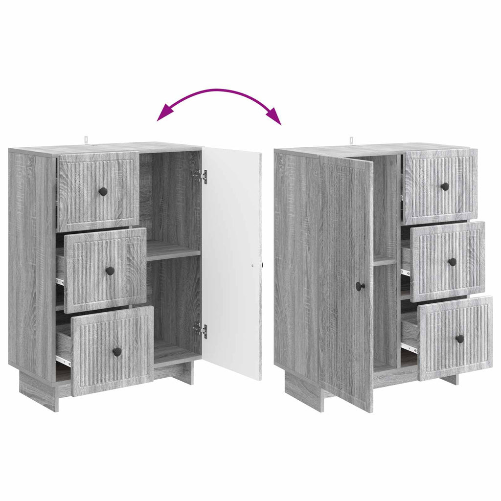 vidaXL Bufet Szary Sonoma 66 x 34,5 x 90 cm Drewno inżynieryjne