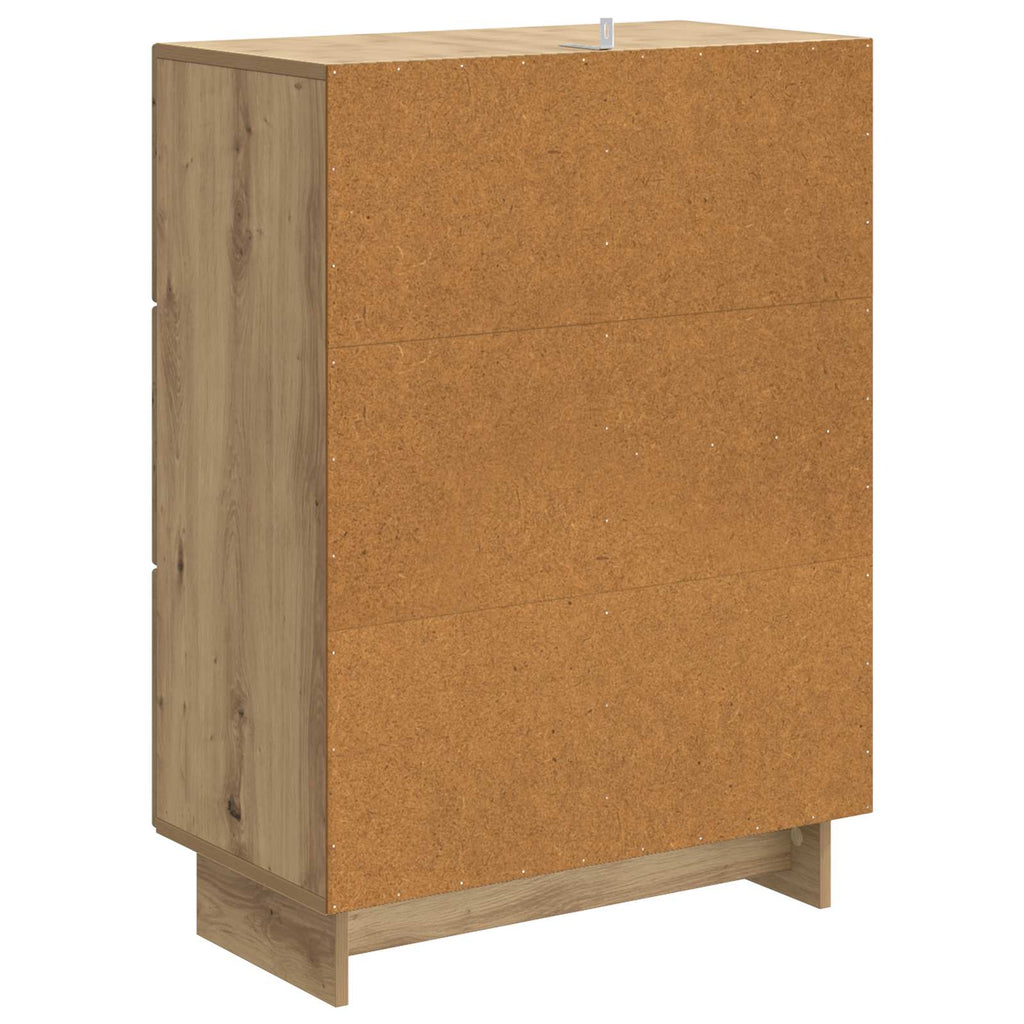 vidaXL Bufet Dąb artisan 66 x 34,5 x 90 cm Drewno inżynieryjne