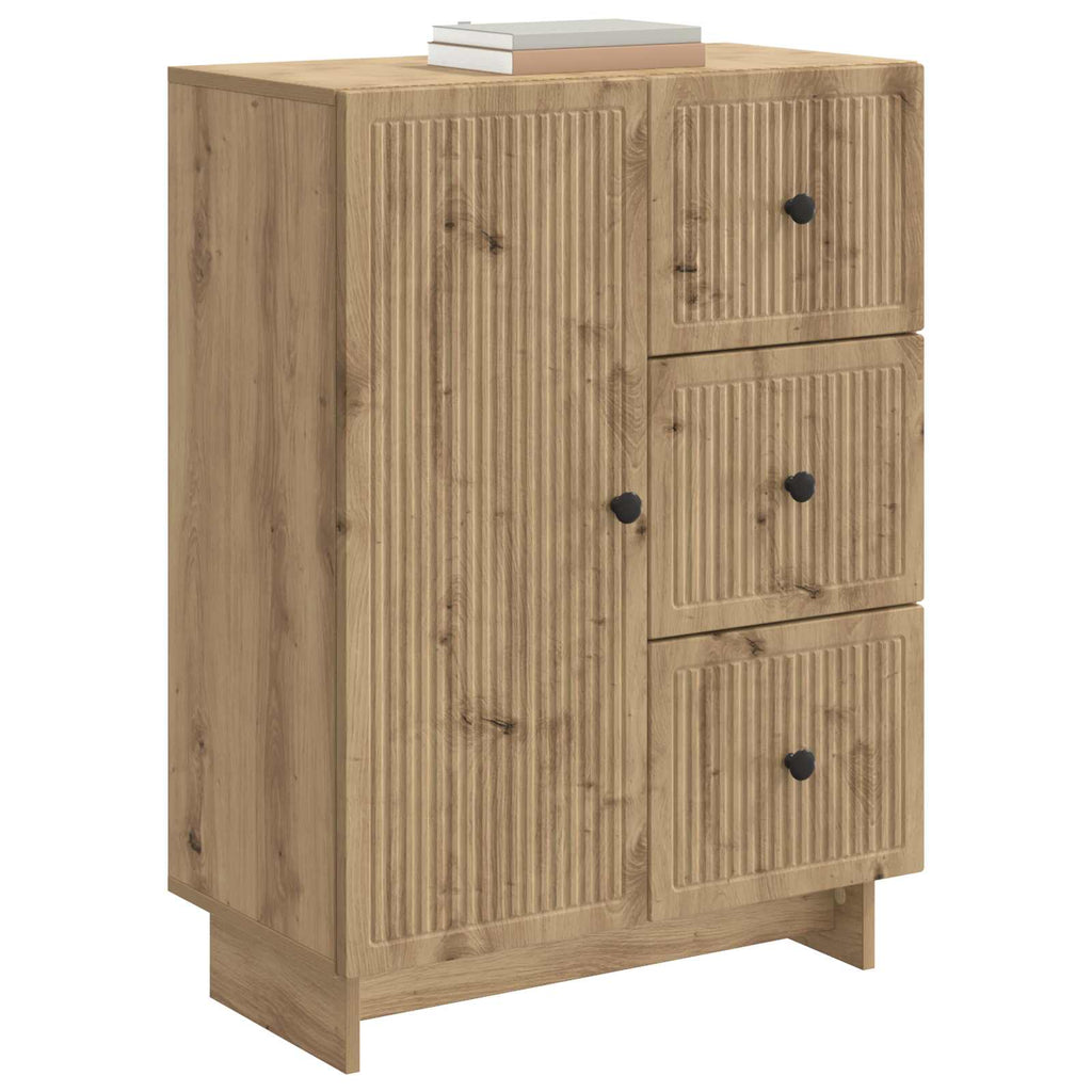 vidaXL Bufet Dąb artisan 66 x 34,5 x 90 cm Drewno inżynieryjne