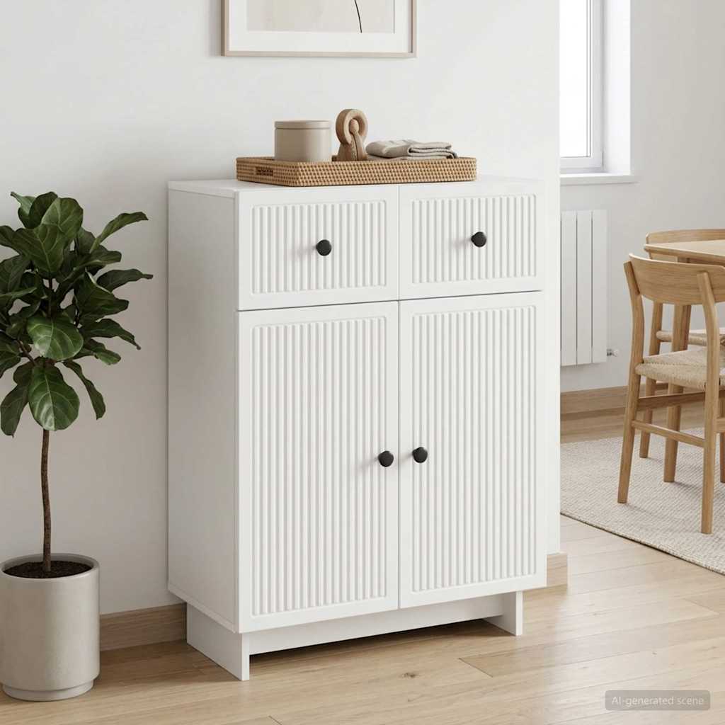 vidaXL Bufet Biały 66 x 34,5 x 90 cm Drewno inżynieryjne