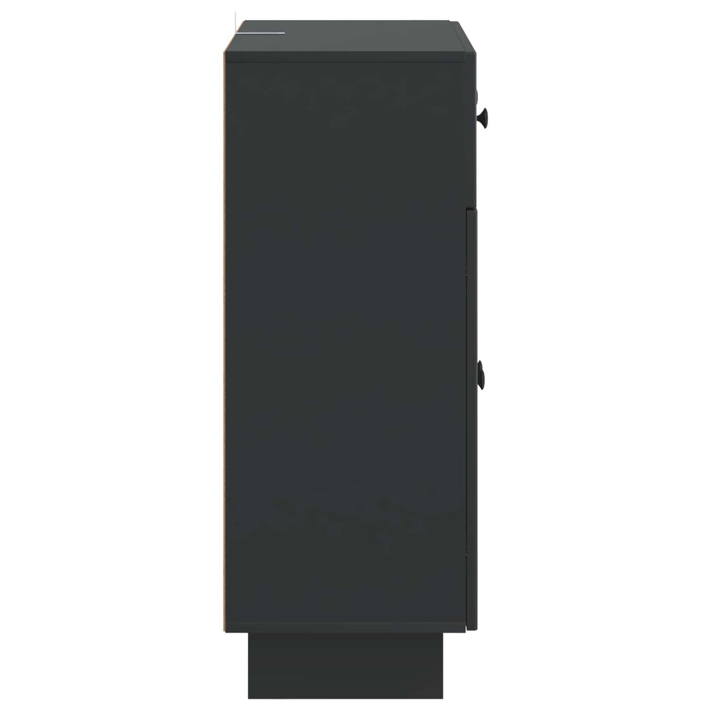 vidaXL Bufet z szufladą Czarny 66 x 34,5 x 90 cm Drewno inżynieryjne