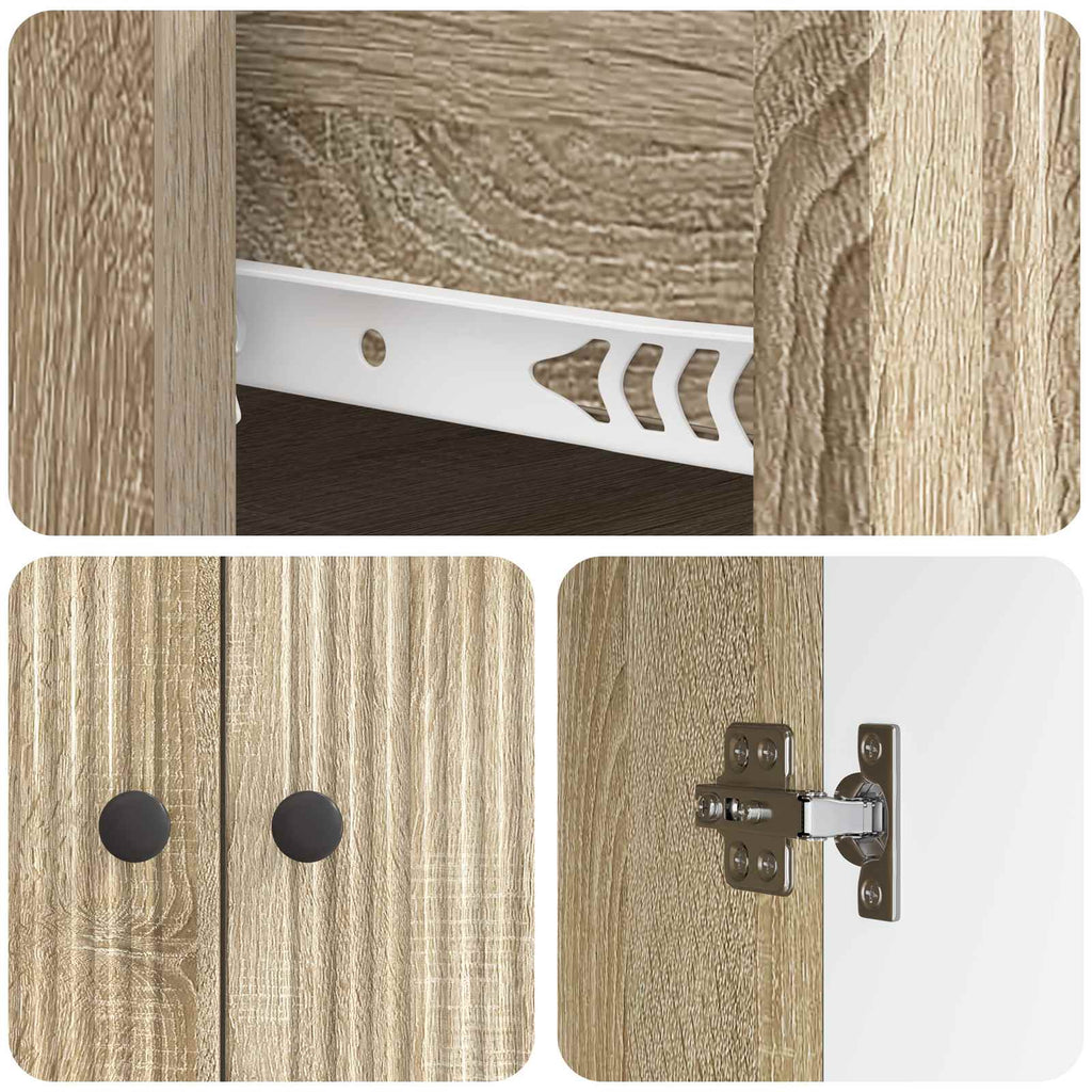 vidaXL Bufet dąb Sonoma 66 x 34,5 x 90 cm Drewno inżynieryjne