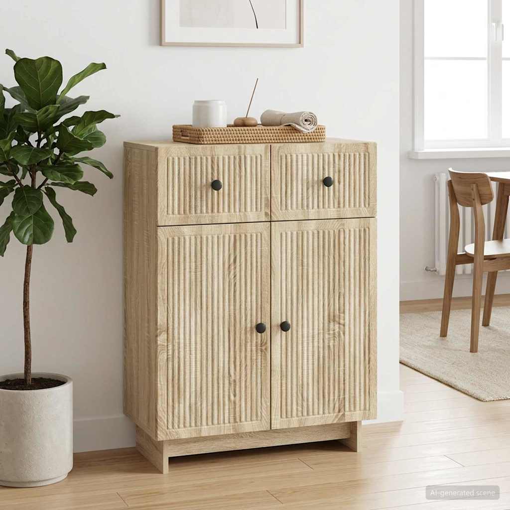 vidaXL Bufet dąb Sonoma 66 x 34,5 x 90 cm Drewno inżynieryjne