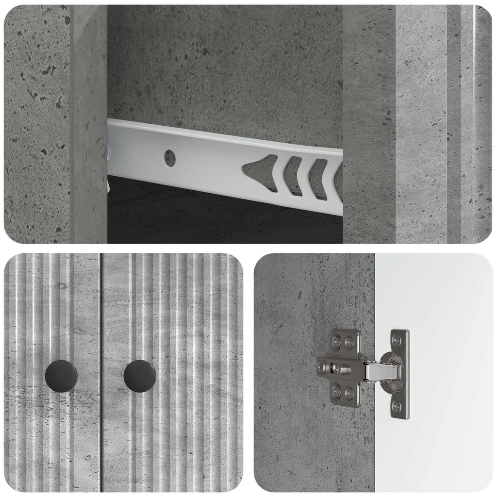 vidaXL Bufet Betonowy szary 66 x 34,5 x 90 cm Drewno inżynieryjne