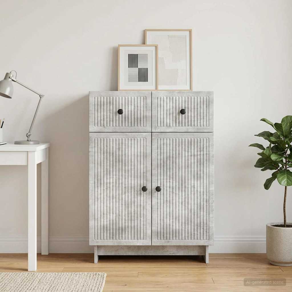 vidaXL Bufet Betonowy szary 66 x 34,5 x 90 cm Drewno inżynieryjne