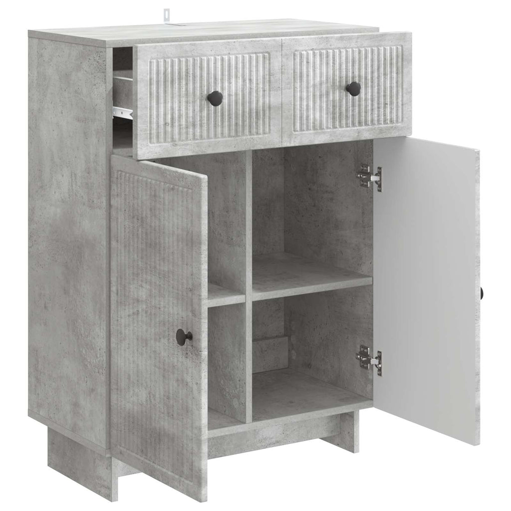 vidaXL Bufet Betonowy szary 66 x 34,5 x 90 cm Drewno inżynieryjne