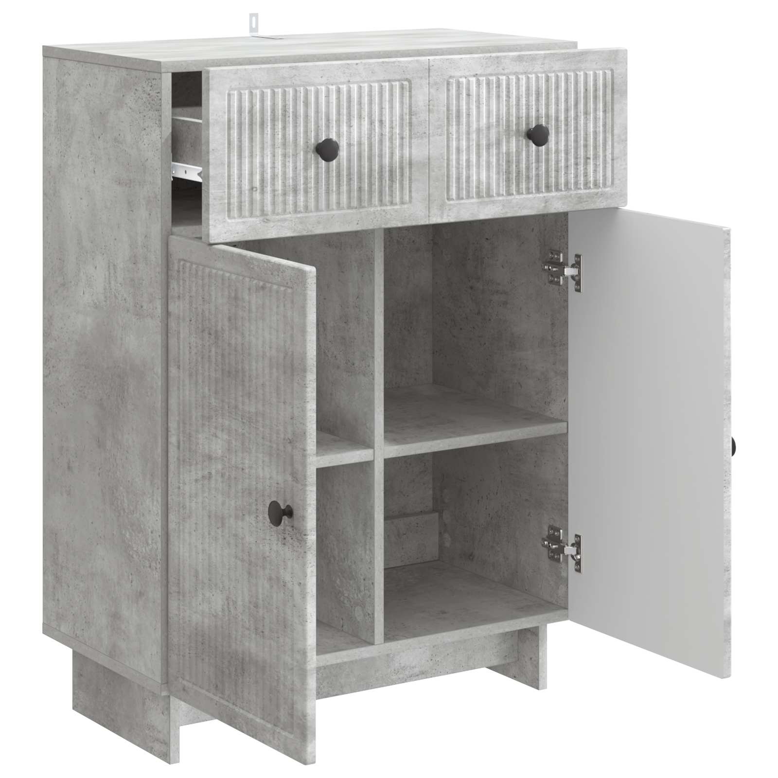 vidaXL Bufet Betonowy szary 66 x 34,5 x 90 cm Drewno inżynieryjne
