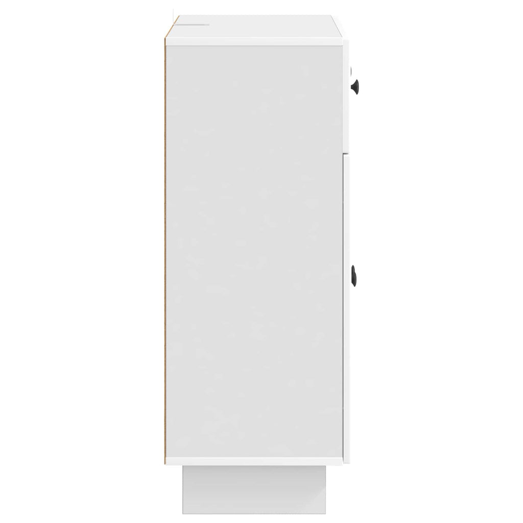 vidaXL Bufet Biały wysoki połysk 66 x 34,5 x 90 cm Drewno inżynieryjne