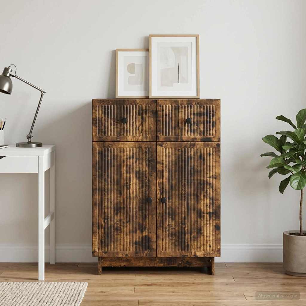 vidaXL Bufet Dąb wędzony 66 x 34,5 x 90 cm Drewno inżynieryjne