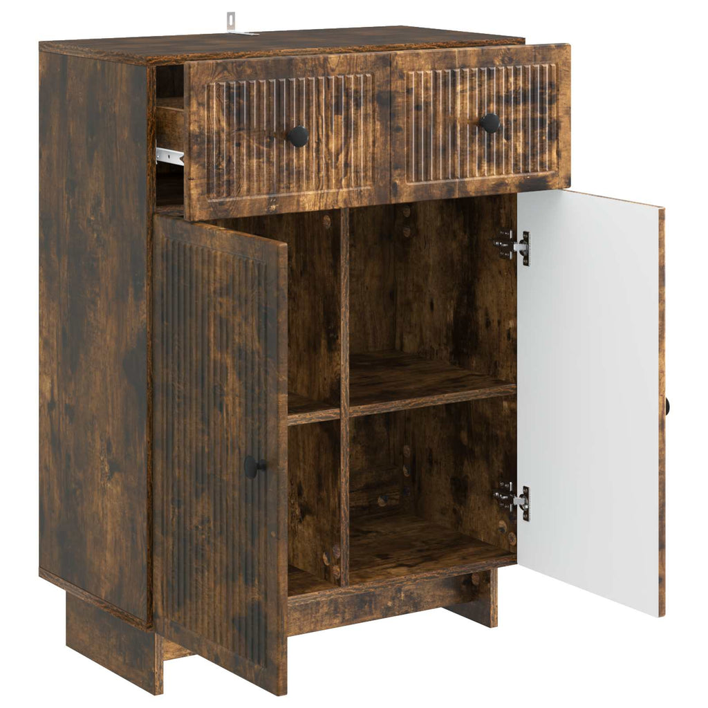 vidaXL Bufet Dąb wędzony 66 x 34,5 x 90 cm Drewno inżynieryjne