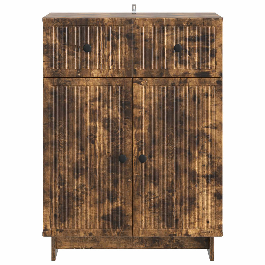vidaXL Bufet Dąb wędzony 66 x 34,5 x 90 cm Drewno inżynieryjne
