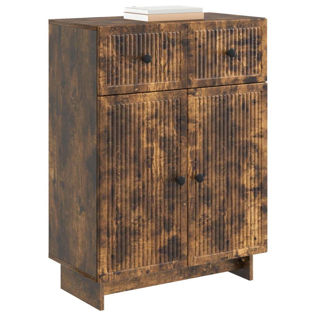 vidaXL Bufet Dąb wędzony 66 x 34,5 x 90 cm Drewno inżynieryjne