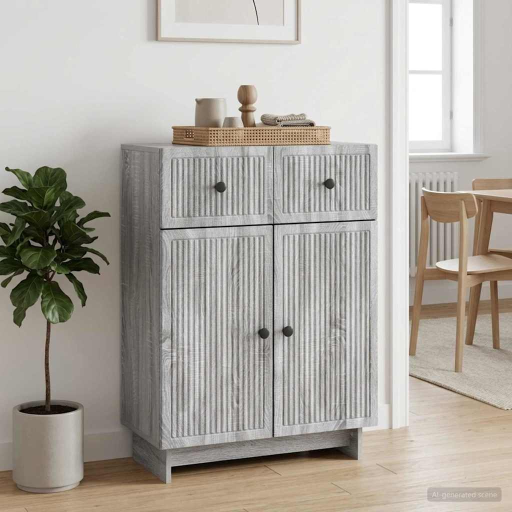 vidaXL Bufet Szary Sonoma 66 x 34,5 x 90 cm Drewno inżynieryjne