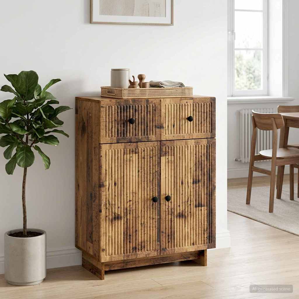 vidaXL Bufet Stare drewno 66 x 34,5 x 90 cm Drewno inżynieryjne
