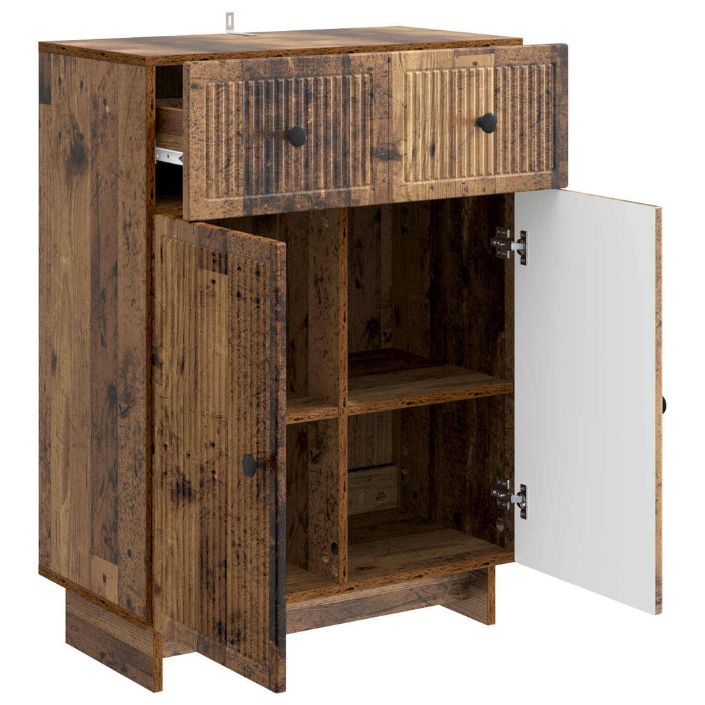 vidaXL Bufet Stare drewno 66 x 34,5 x 90 cm Drewno inżynieryjne