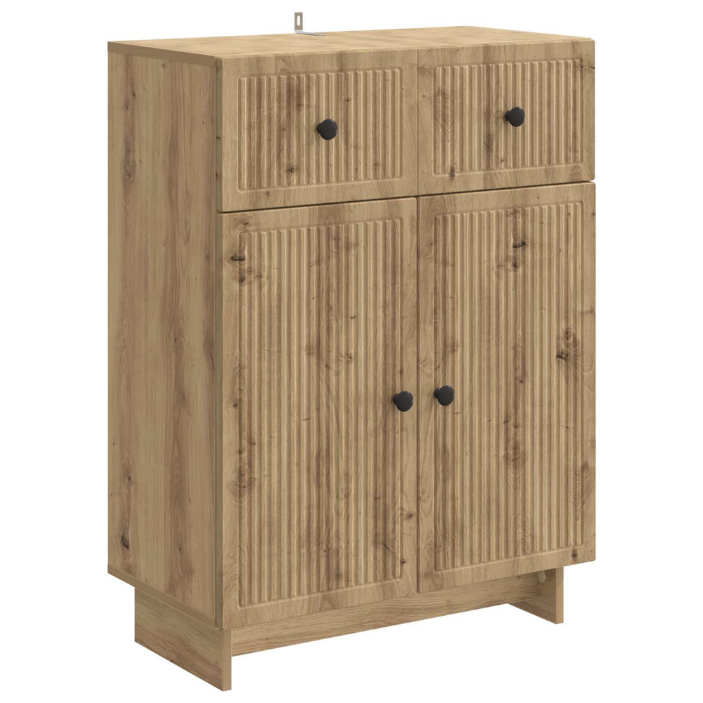vidaXL Bufet Dąb artisan 66 x 34,5 x 90 cm Drewno inżynieryjne
