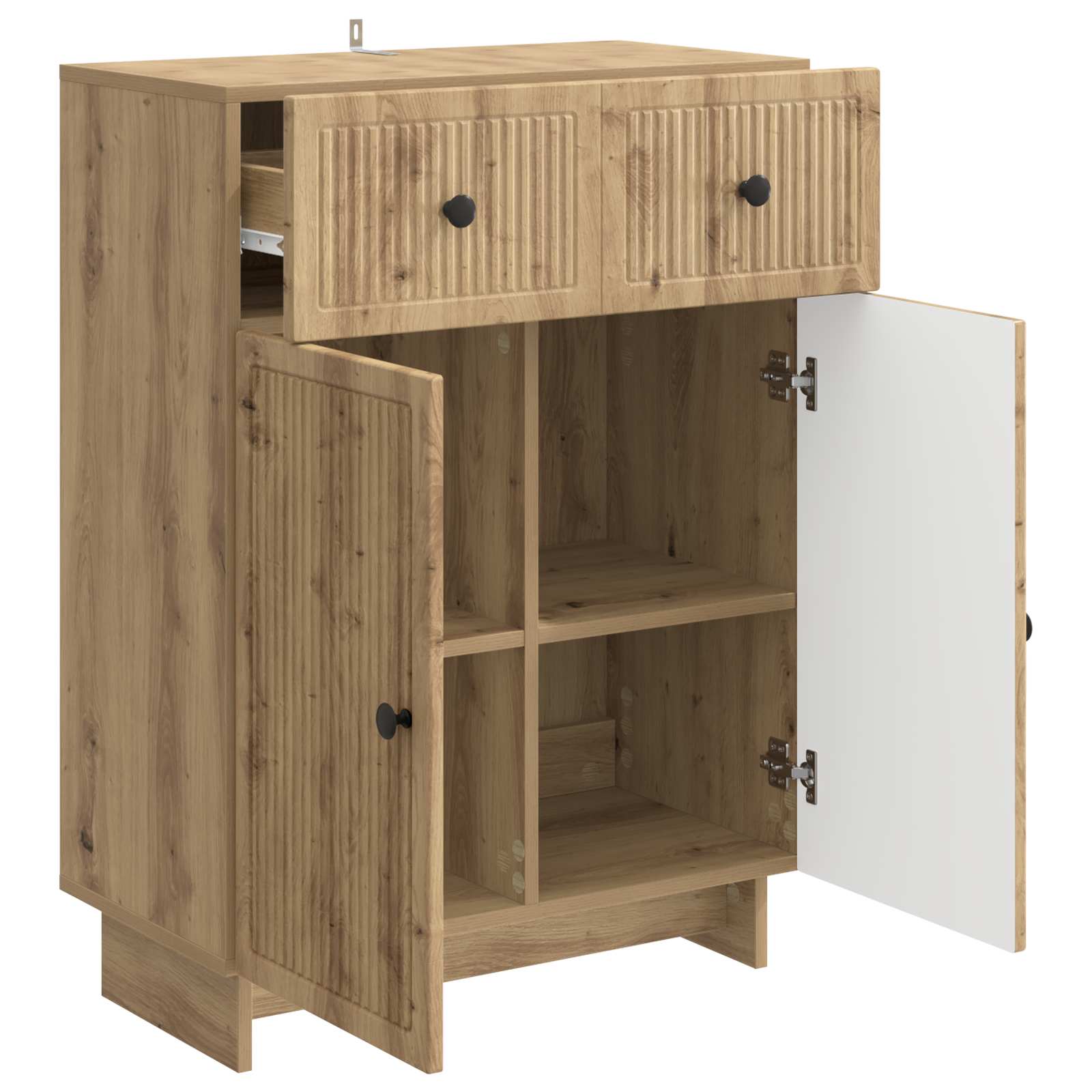 vidaXL Bufet Dąb artisan 66 x 34,5 x 90 cm Drewno inżynieryjne