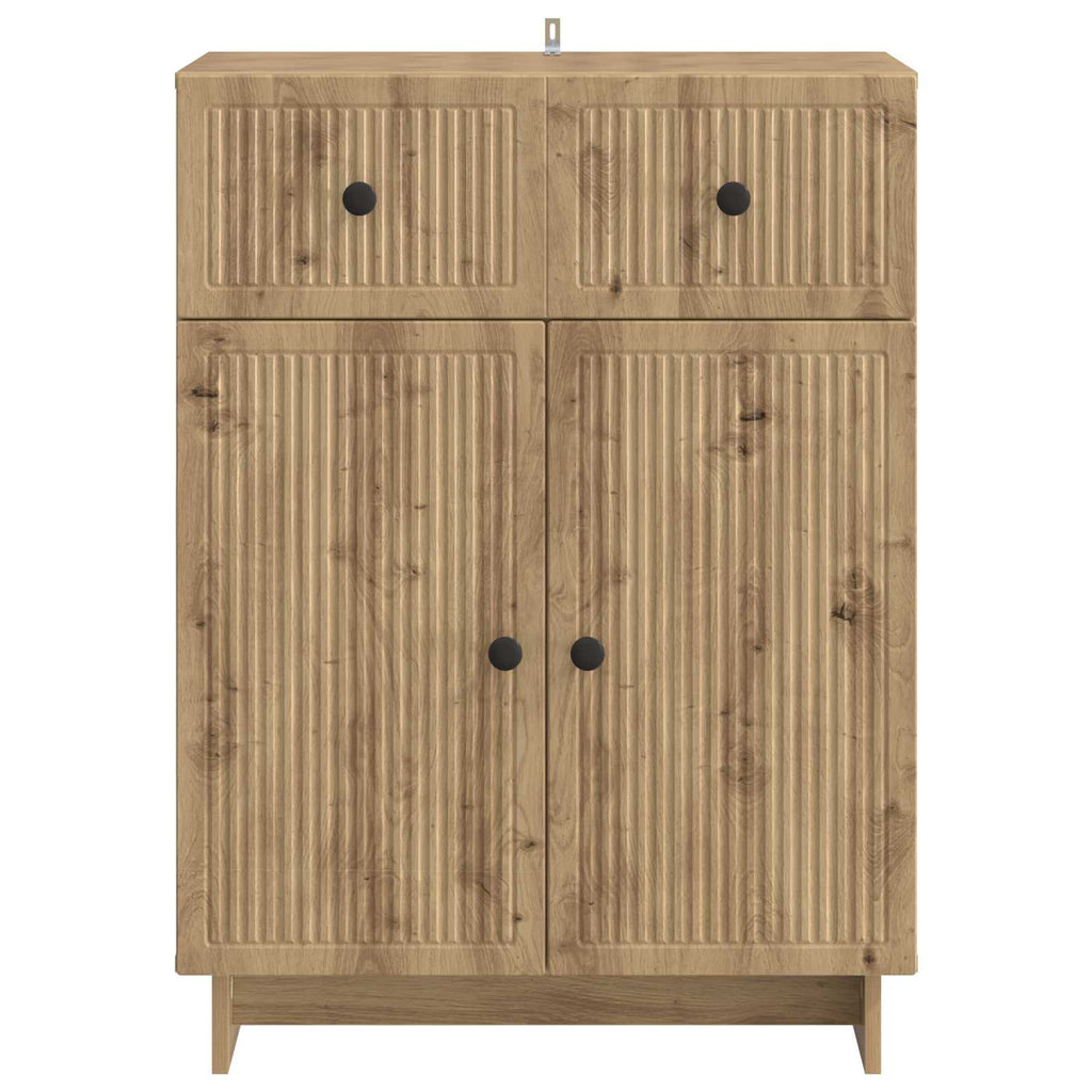 vidaXL Bufet Dąb artisan 66 x 34,5 x 90 cm Drewno inżynieryjne