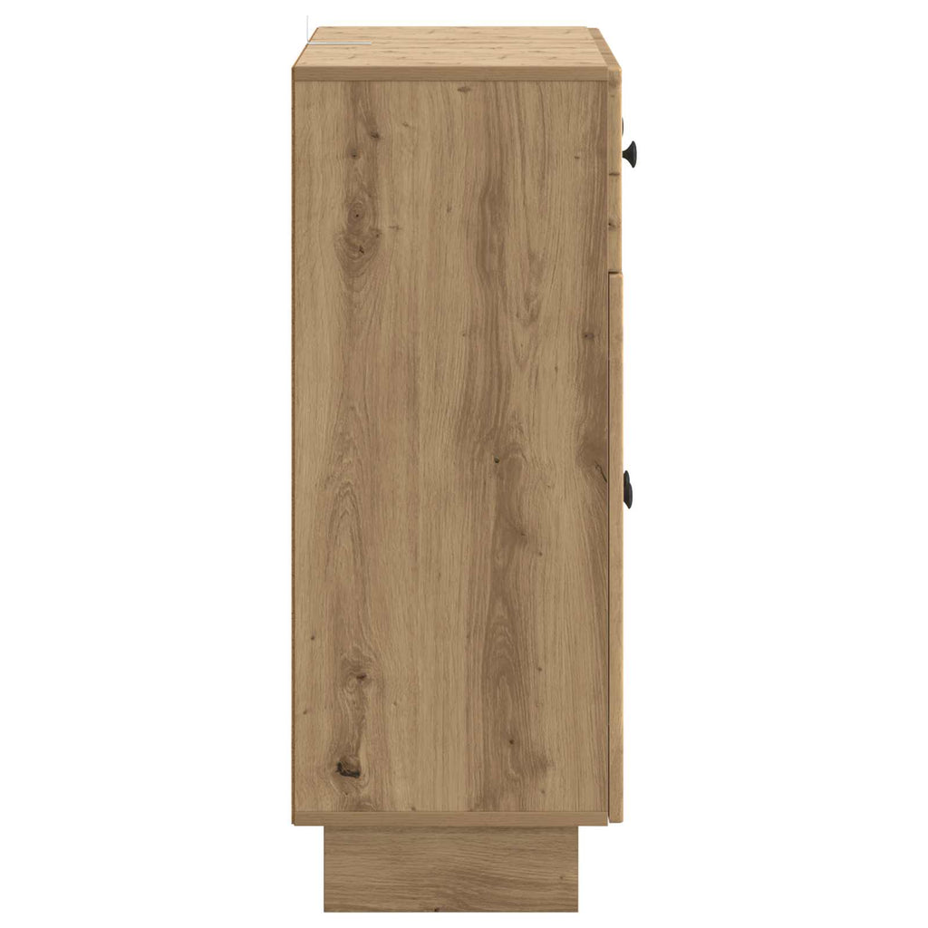 vidaXL Bufet Dąb artisan 66 x 34,5 x 90 cm Drewno inżynieryjne