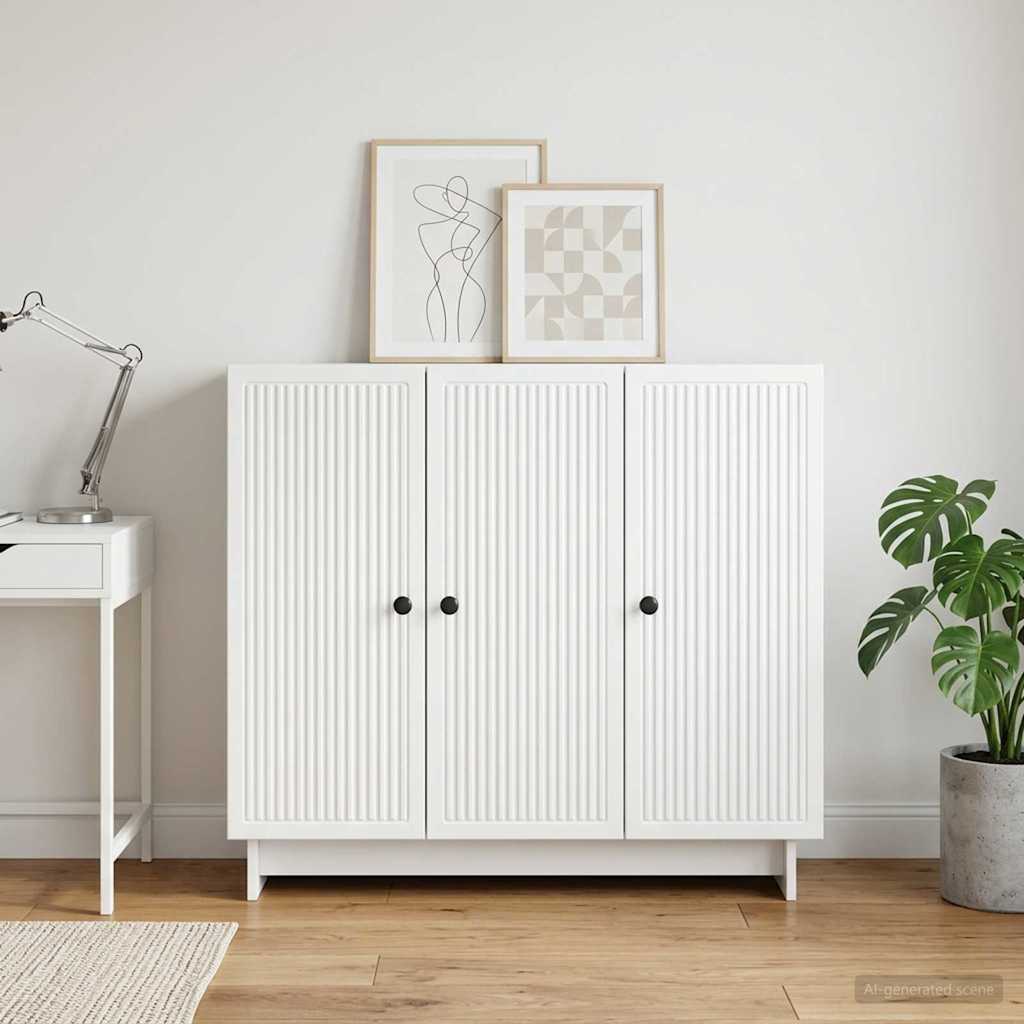 vidaXL Bufet Biały 89 x 34,5 x 80 cm Drewno inżynieryjne