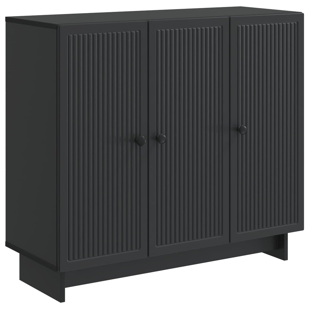 vidaXL Bufet Czarny 89 x 34,5 x 80 cm Drewno inżynieryjne