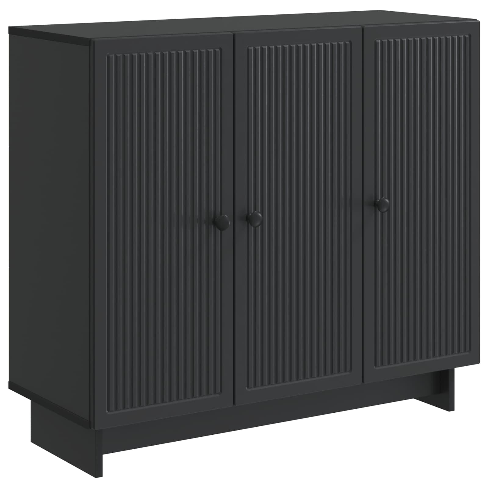 vidaXL Bufet Czarny 89 x 34,5 x 80 cm Drewno inżynieryjne