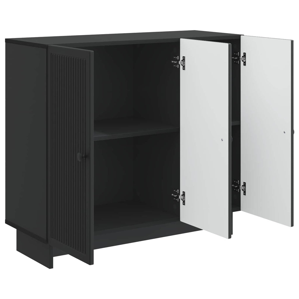 vidaXL Bufet Czarny 89 x 34,5 x 80 cm Drewno inżynieryjne