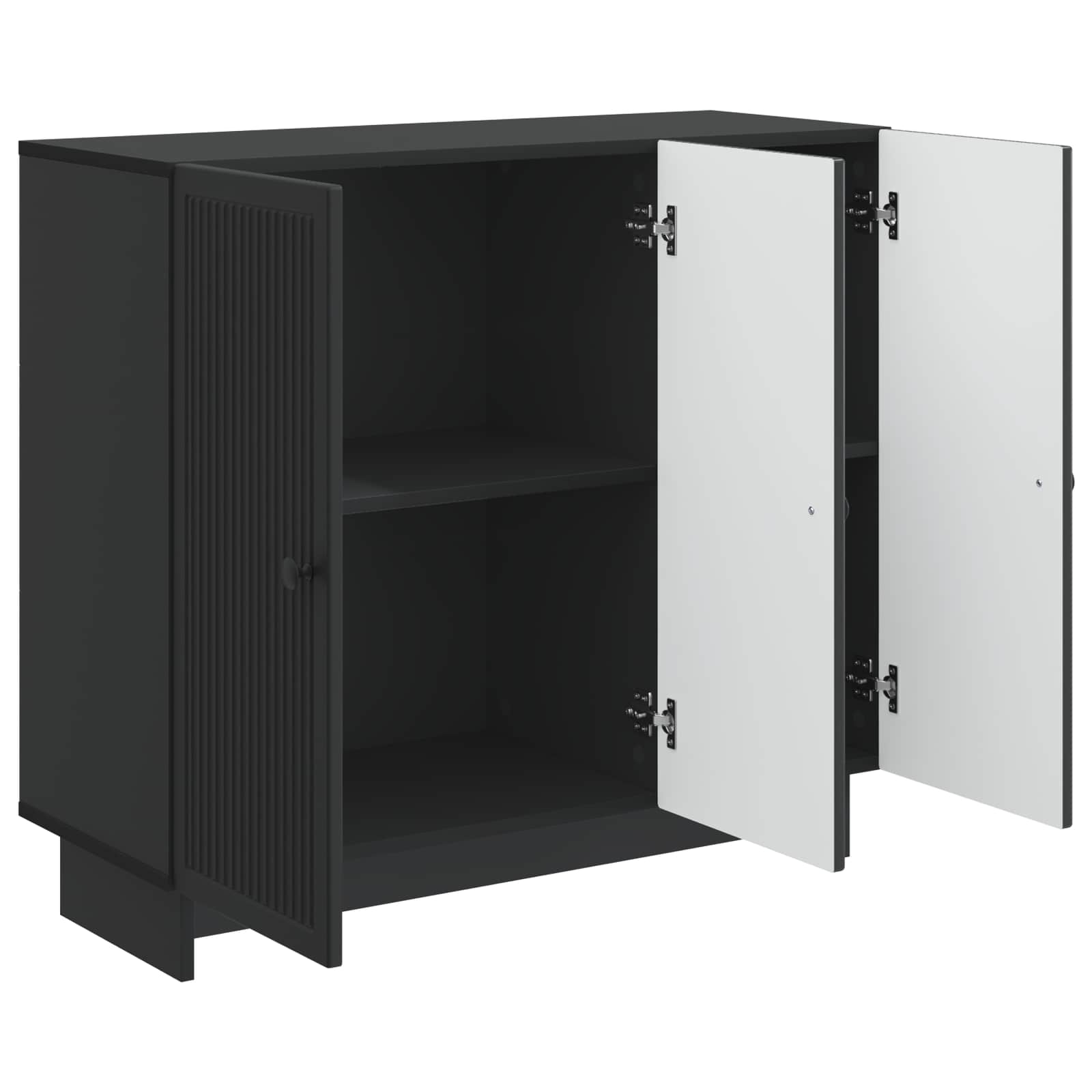 vidaXL Bufet Czarny 89 x 34,5 x 80 cm Drewno inżynieryjne