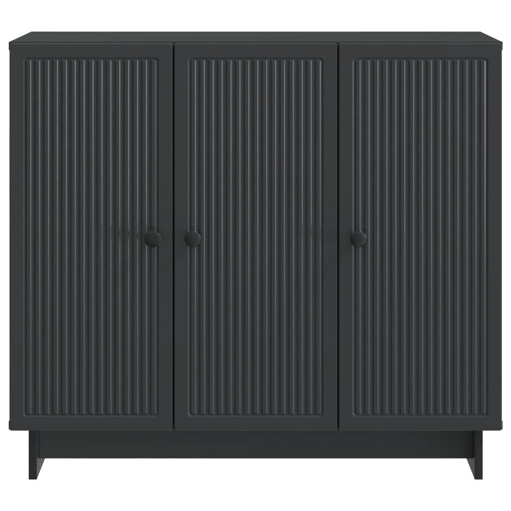 vidaXL Bufet Czarny 89 x 34,5 x 80 cm Drewno inżynieryjne