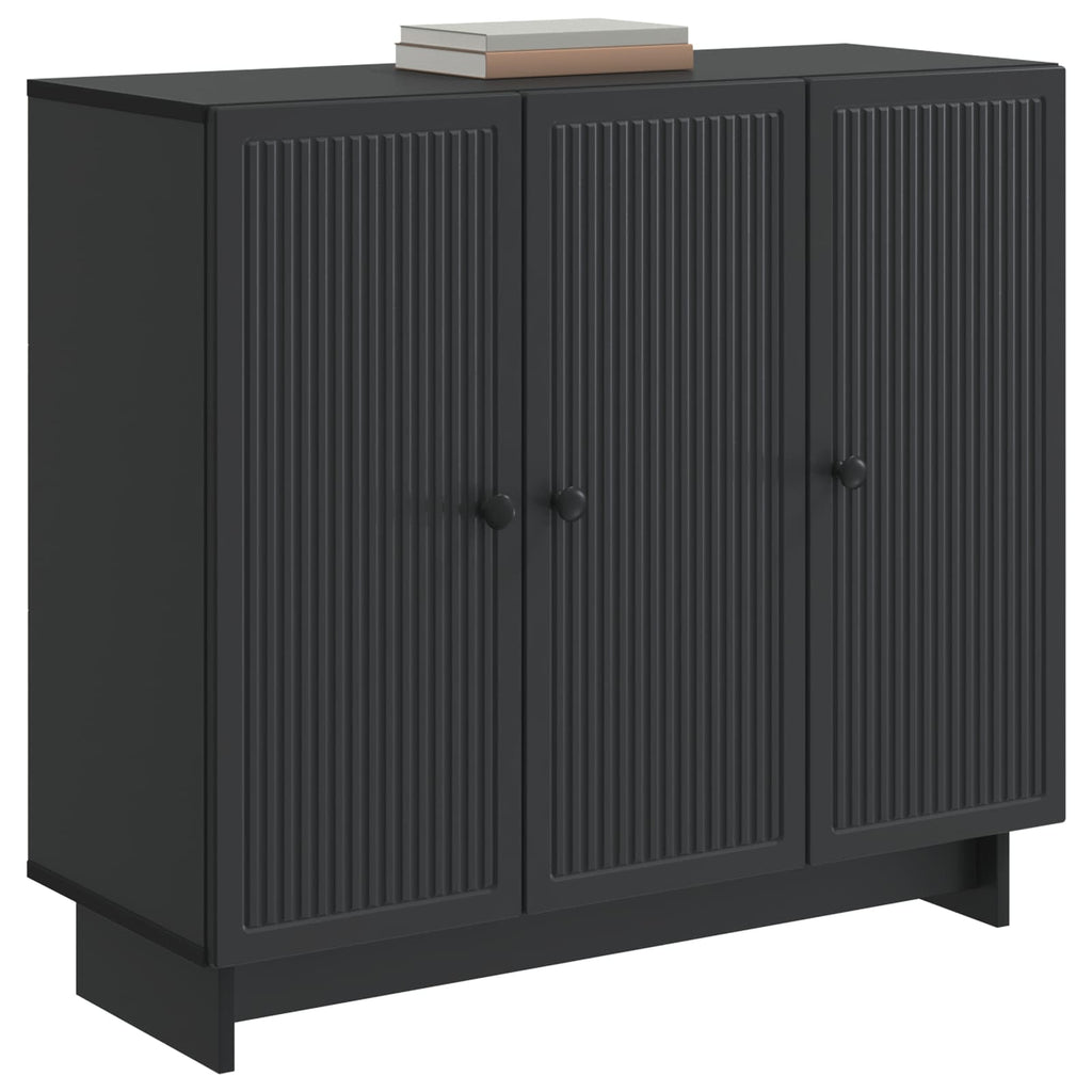 vidaXL Bufet Czarny 89 x 34,5 x 80 cm Drewno inżynieryjne