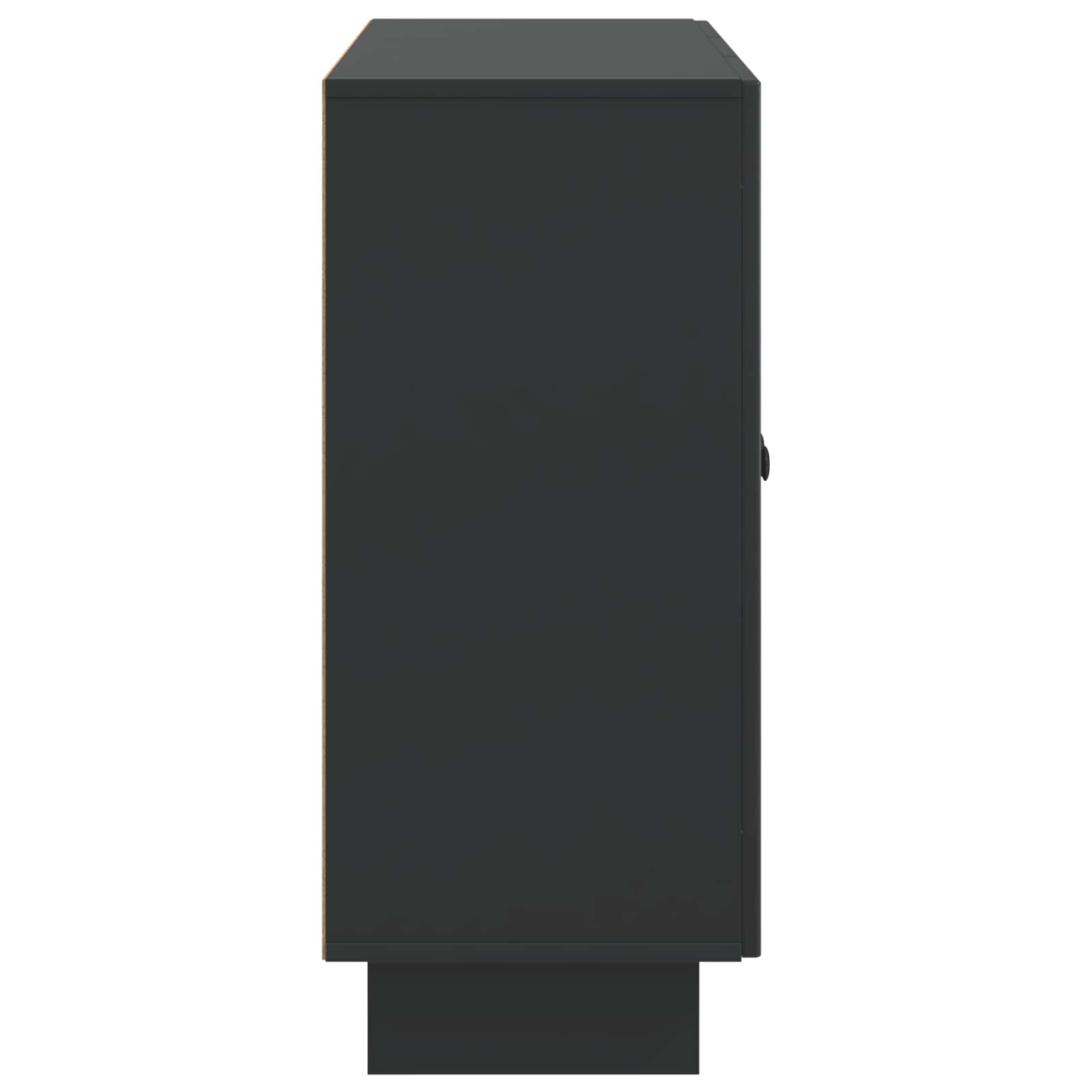 vidaXL Bufet Czarny 89 x 34,5 x 80 cm Drewno inżynieryjne