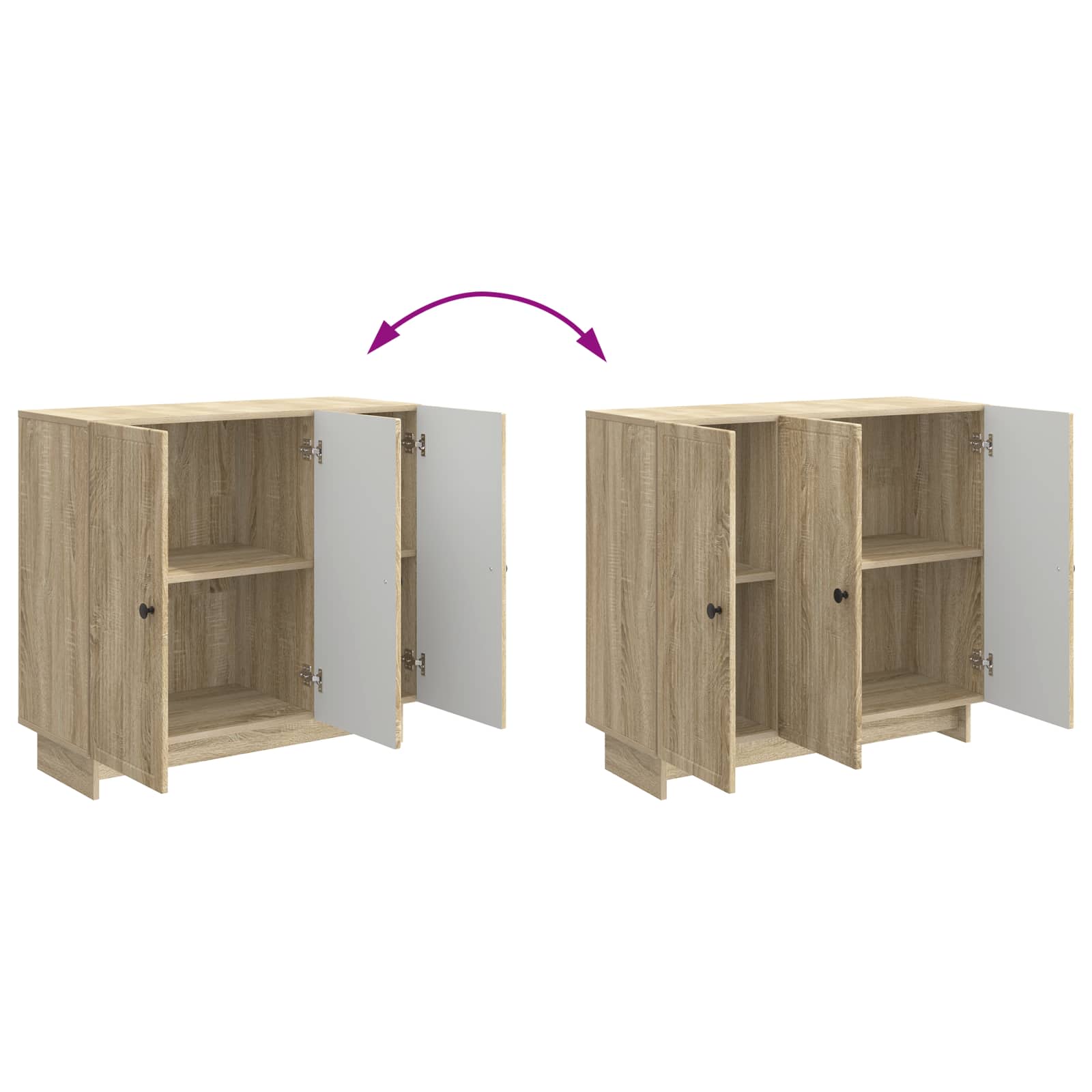 vidaXL Bufet dąb Sonoma 89 x 34,5 x 80 cm Drewno inżynieryjne