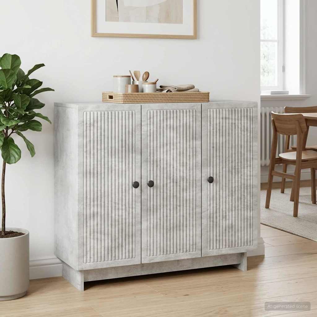 vidaXL Bufet Betonowy szary 89 x 34,5 x 80 cm Drewno inżynieryjne