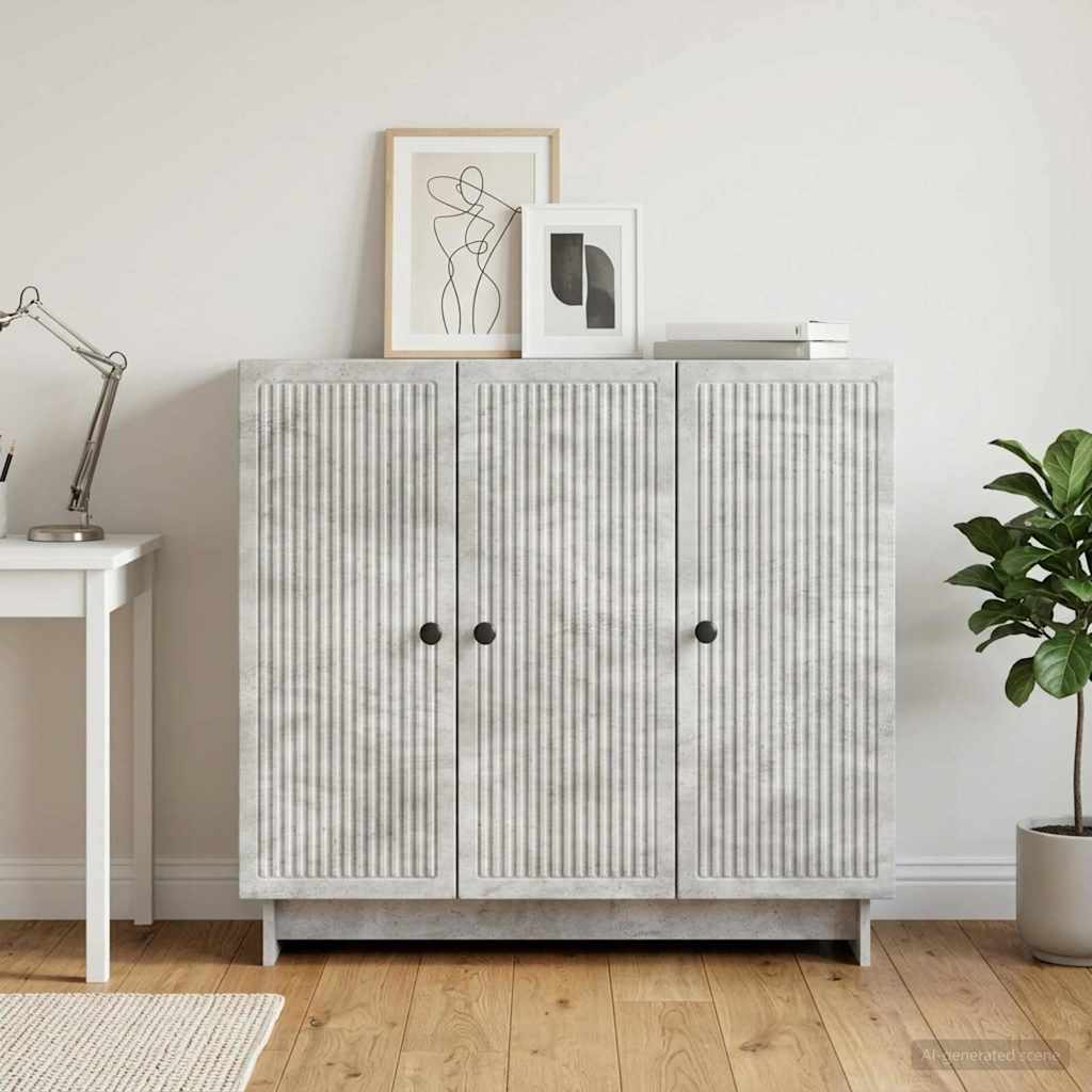vidaXL Bufet Betonowy szary 89 x 34,5 x 80 cm Drewno inżynieryjne
