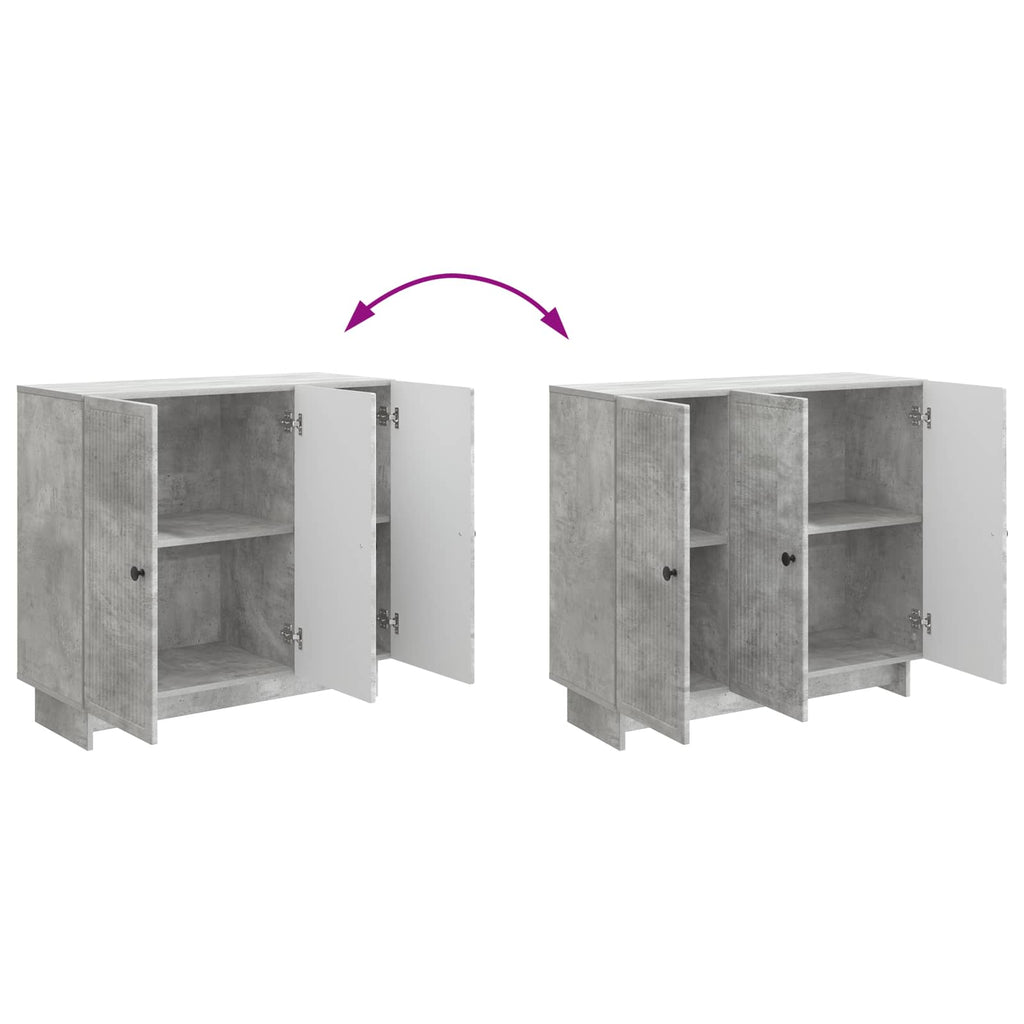 vidaXL Bufet Betonowy szary 89 x 34,5 x 80 cm Drewno inżynieryjne